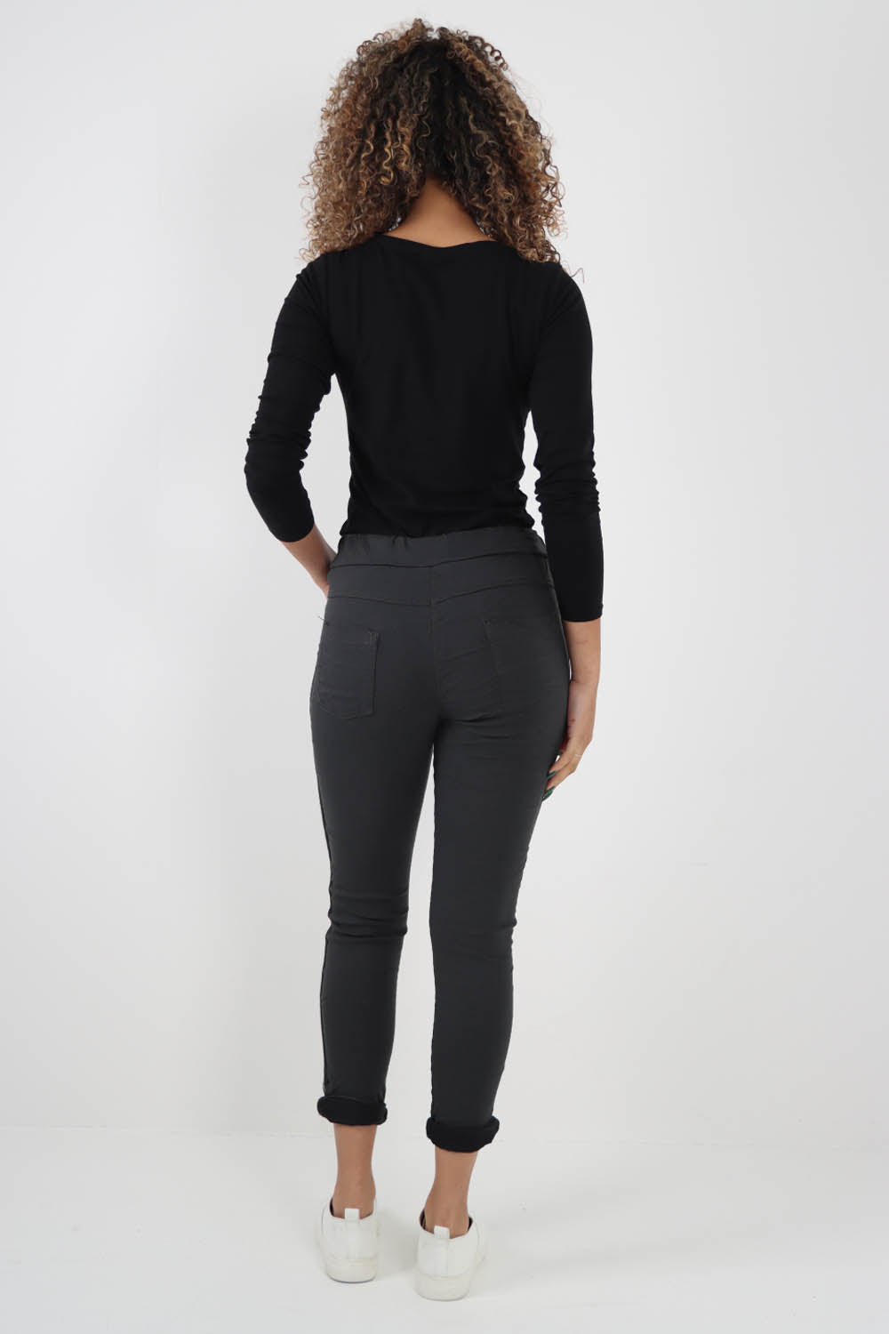 Side Glitter Ribbon Drawstring Magic Pants