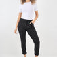 Side Glitter Ribbon Drawstring Magic Pants