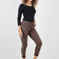 Side Glitter Ribbon Drawstring Magic Pants