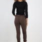 Side Glitter Ribbon Drawstring Magic Pants