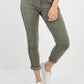 Green-Side Glitter Ribbon Drawstring Magic Pants