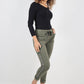 Side Glitter Ribbon Drawstring Magic Pants