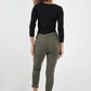 Side Glitter Ribbon Drawstring Magic Pants