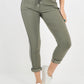 Khaki-Side Glitter Ribbon Drawstring Magic Pants