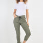 Side Glitter Ribbon Drawstring Magic Pants