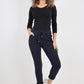 Side Glitter Ribbon Drawstring Magic Pants