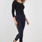 Side Glitter Ribbon Drawstring Magic Pants