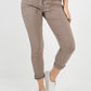 Nude-Side Glitter Ribbon Drawstring Magic Pants