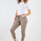 Side Glitter Ribbon Drawstring Magic Pants