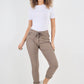 Side Glitter Ribbon Drawstring Magic Pants