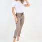 Side Glitter Ribbon Drawstring Magic Pants
