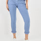 Sky Blue-Side Glitter Ribbon Drawstring Magic Pants