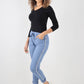 Side Glitter Ribbon Drawstring Magic Pants