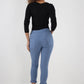Side Glitter Ribbon Drawstring Magic Pants