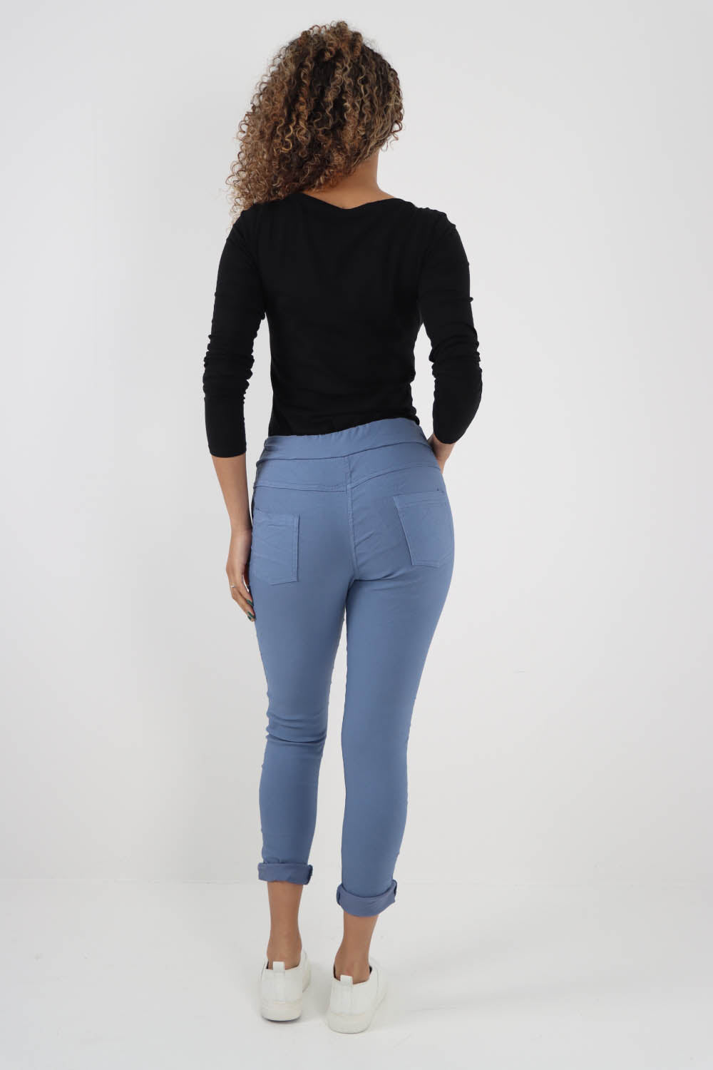Side Glitter Ribbon Drawstring Magic Pants