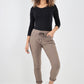 Side Glitter Ribbon Drawstring Magic Pants