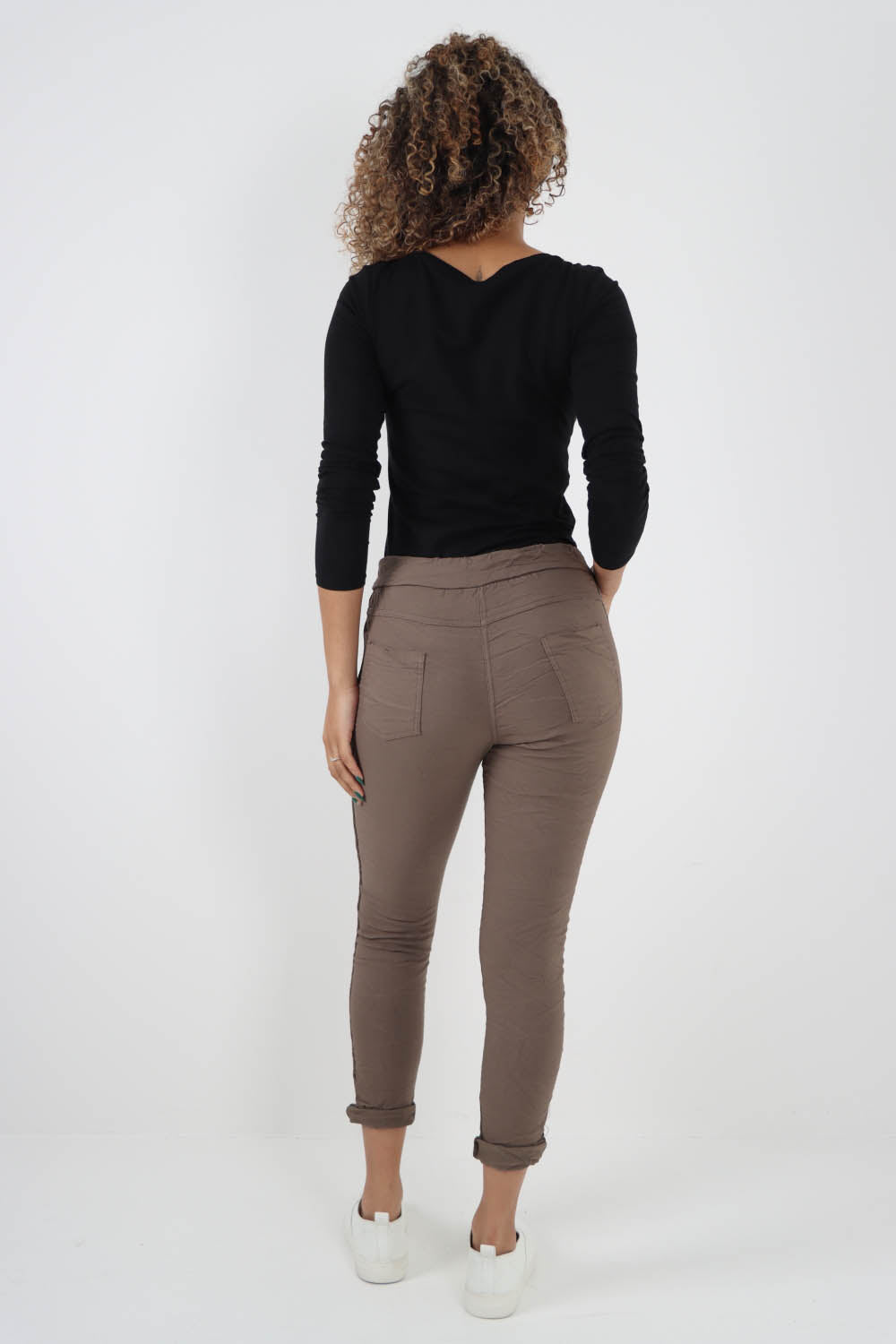Side Glitter Ribbon Drawstring Magic Pants