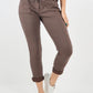 Brown-Side Glitter Ribbon Drawstring Magic Pants