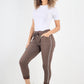Side Glitter Ribbon Drawstring Magic Pants