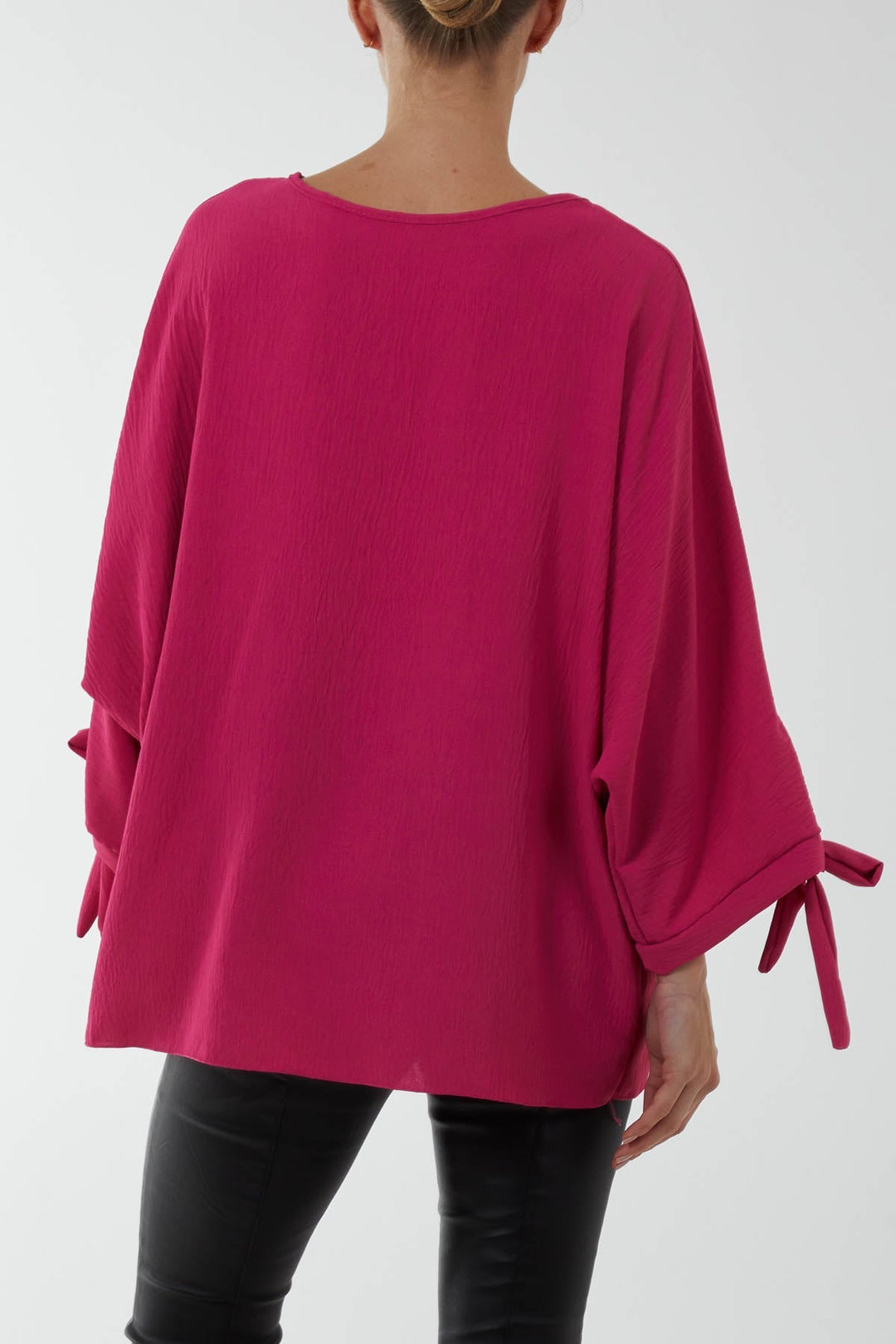 Ring Zip Tie Sleeve Blouse