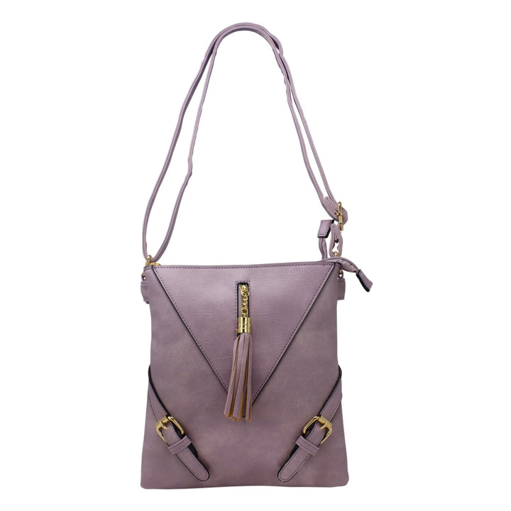 V-Shaped Front Tassel Crossbody