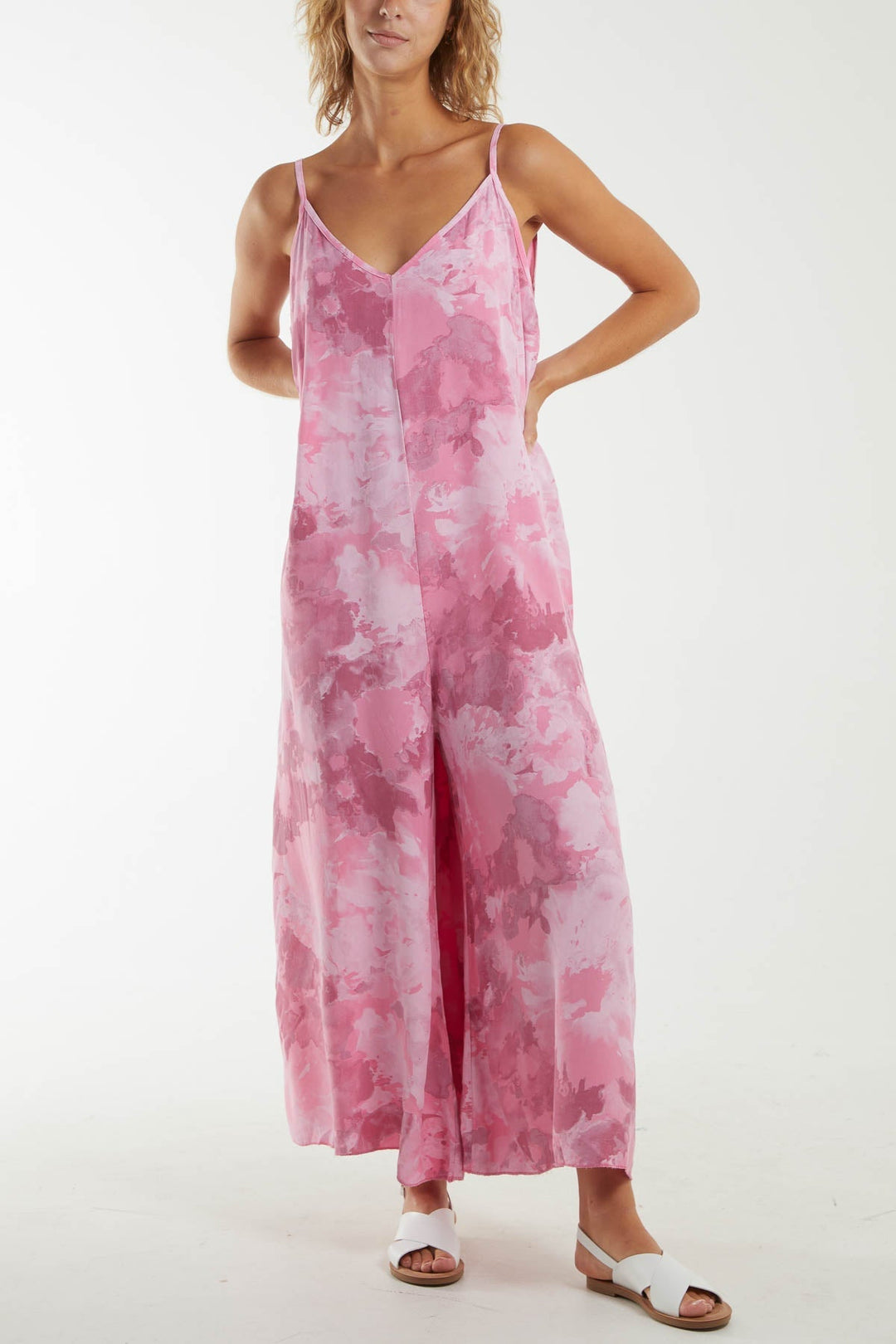 Smoky Print Cami Relaxed Fit Jumpsuit