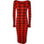 Printed Bodycon Midi Long Sleeve