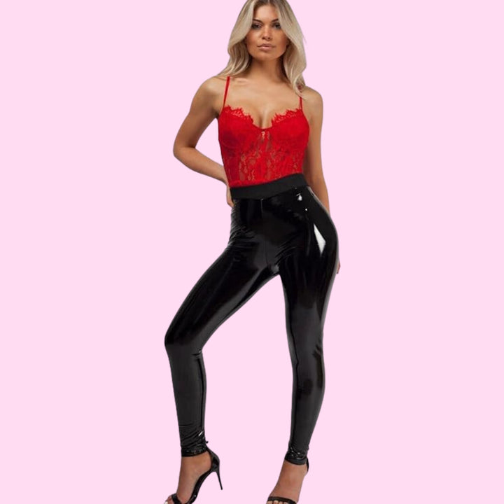 PVC Wet Look Disco Leggings