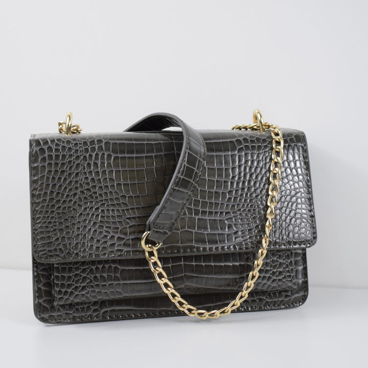 Croc Evening Crossbody Shoulder Bag