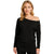 Off Shoulder Batwing Top Long Sleeve