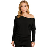 Off Shoulder Batwing Top Long Sleeve