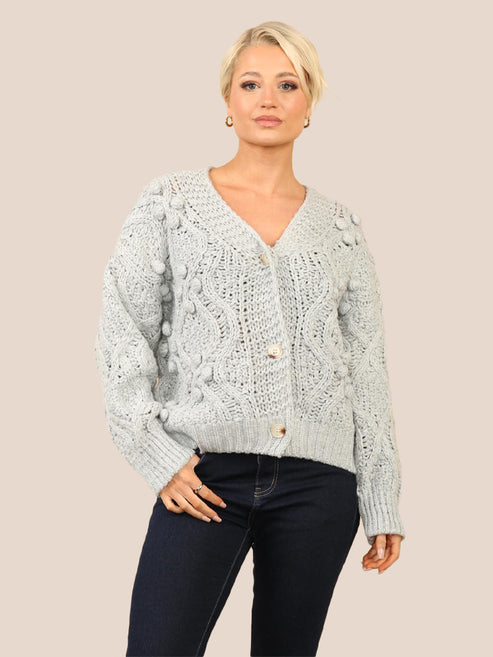 Chunky Wool Knit Oversized Cardigan