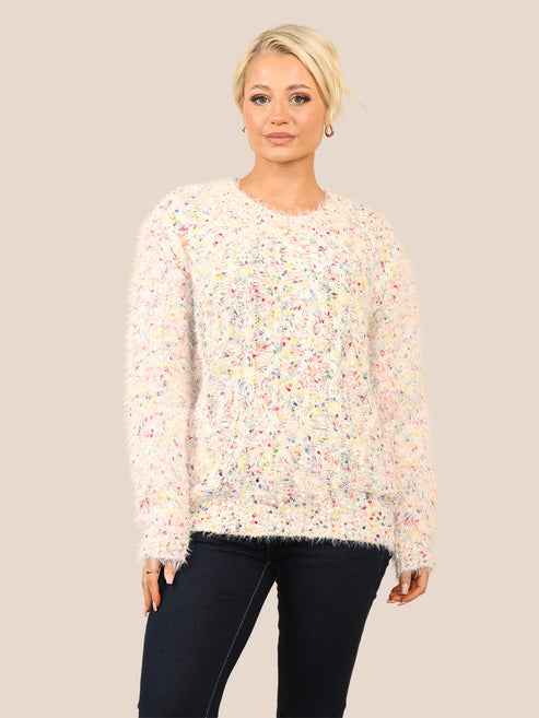 Fluffy Flecked Knit Jumper