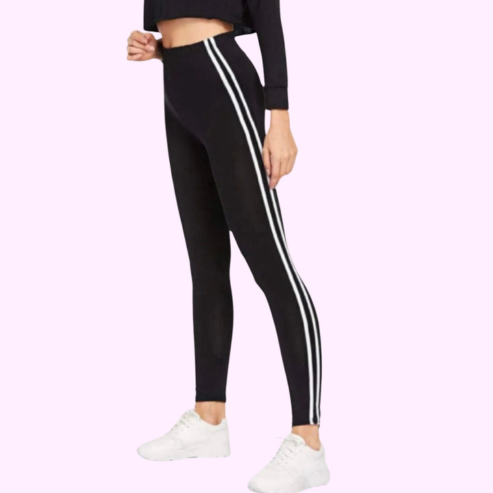 Ladies 2 Striped Full Leggings