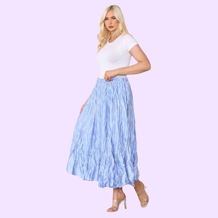 CRINKLE MAXI SKIRT