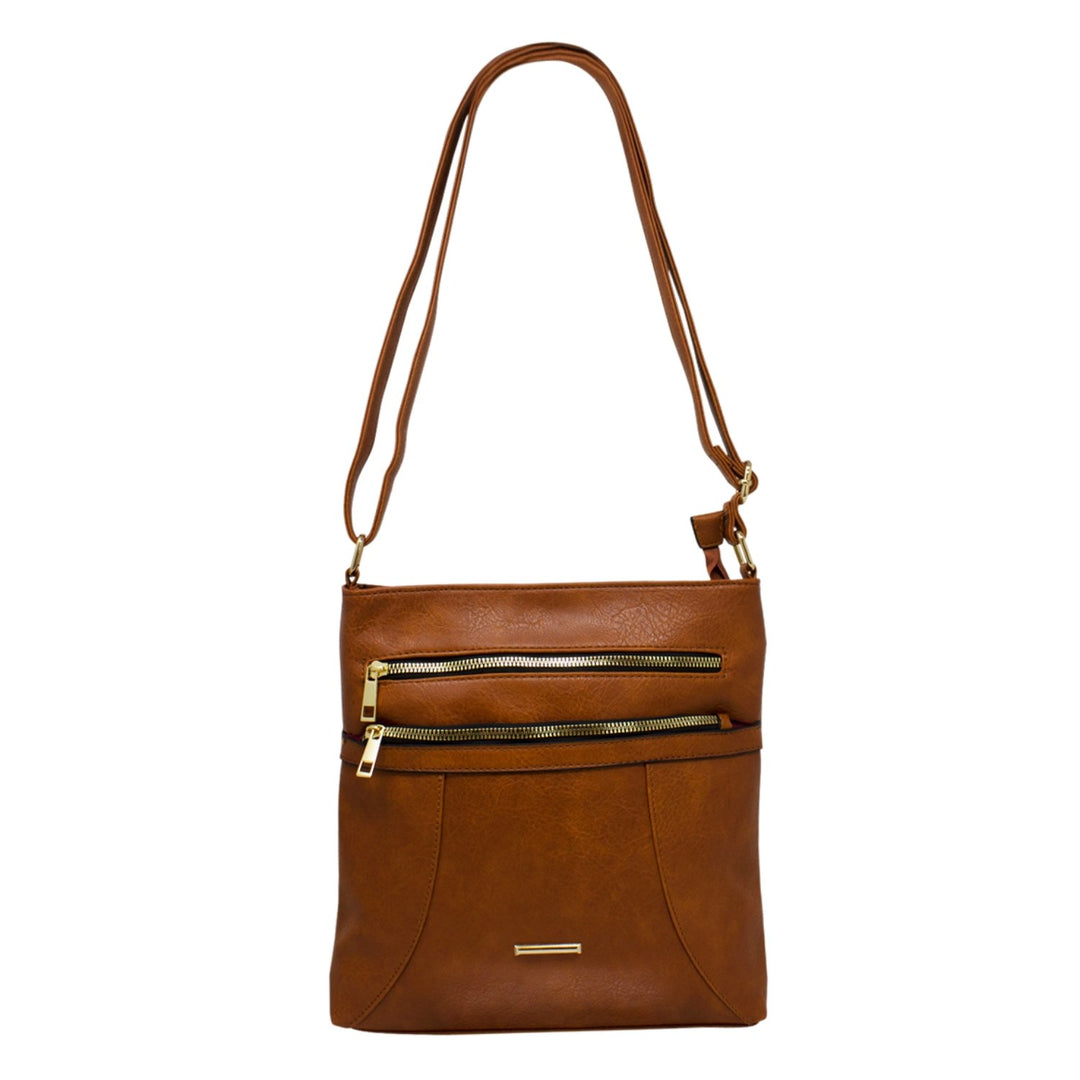 Classic Double Front Zipper Crossbody