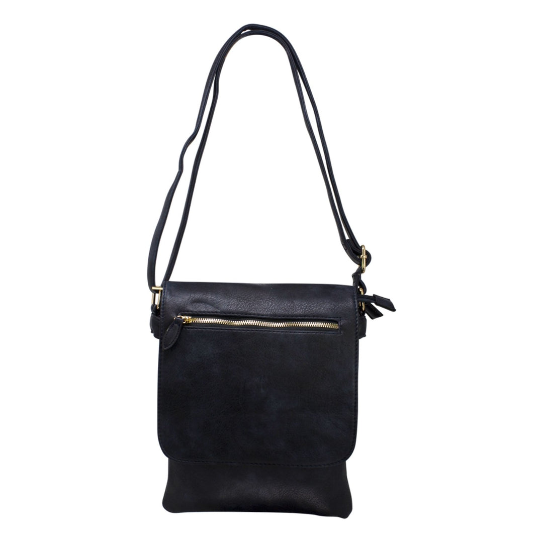 Crossbody with Flap Over Zipped Pocket