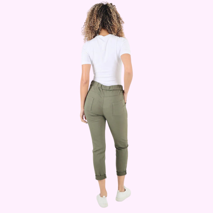 Plain Back Pockets Magic Pants