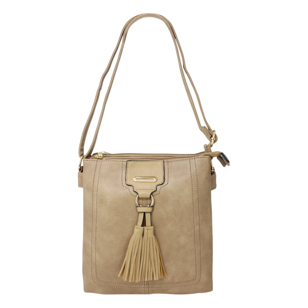 Crossbody Messenger with Front Tassels