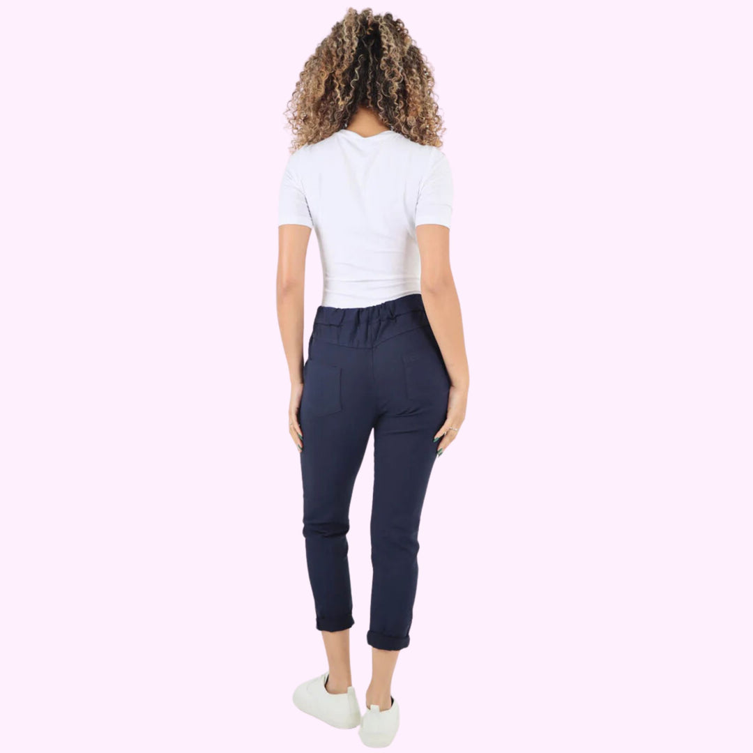 Plain Back Pockets Magic Pants