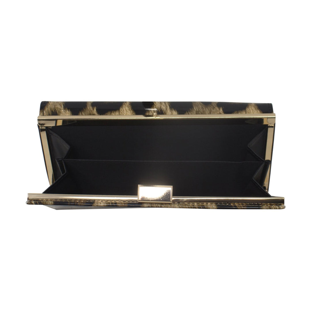 Shine Clutch Purse with Leopard Prints