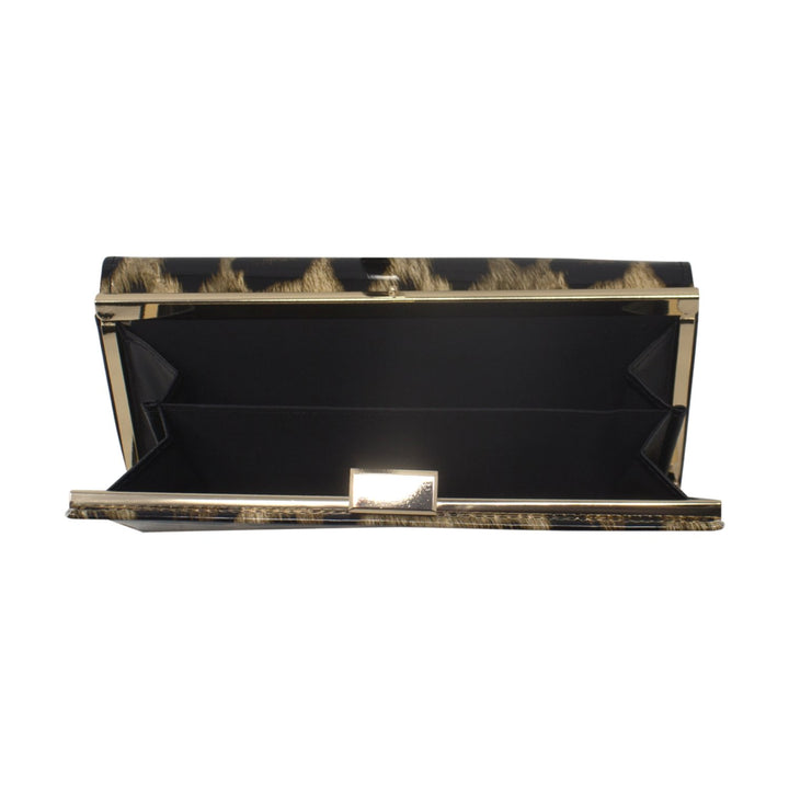 Shine Clutch Purse with Leopard Prints