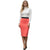 Knee Length Midi Pencil Skirt Plain Colors