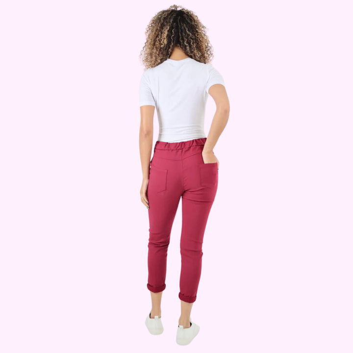 Plain Back Pockets Magic Pants