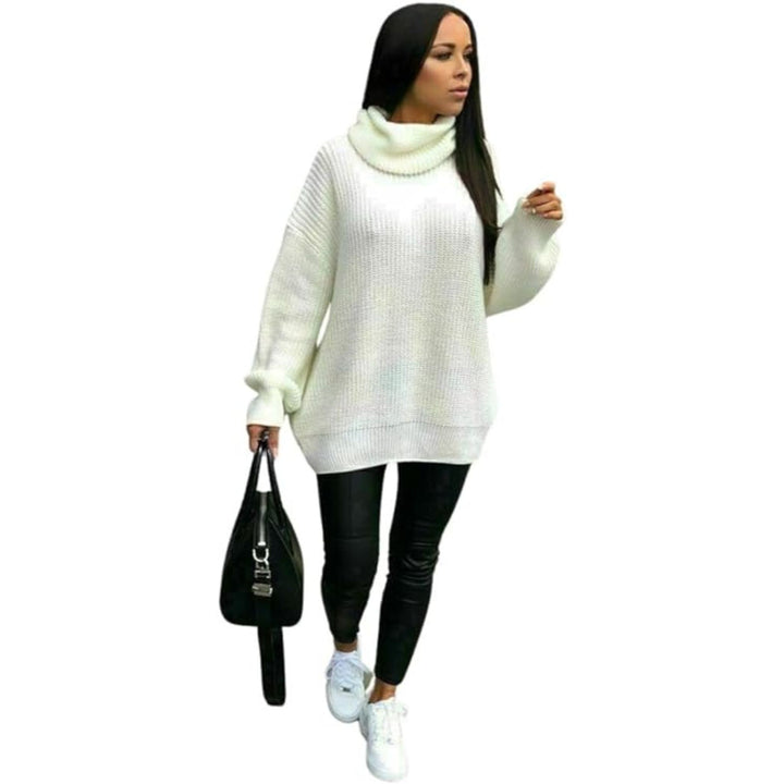 Chunky Knitted High Neck Jumper