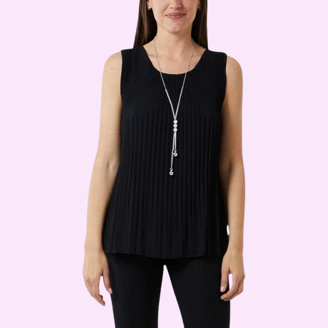 Pleated Necklace Top