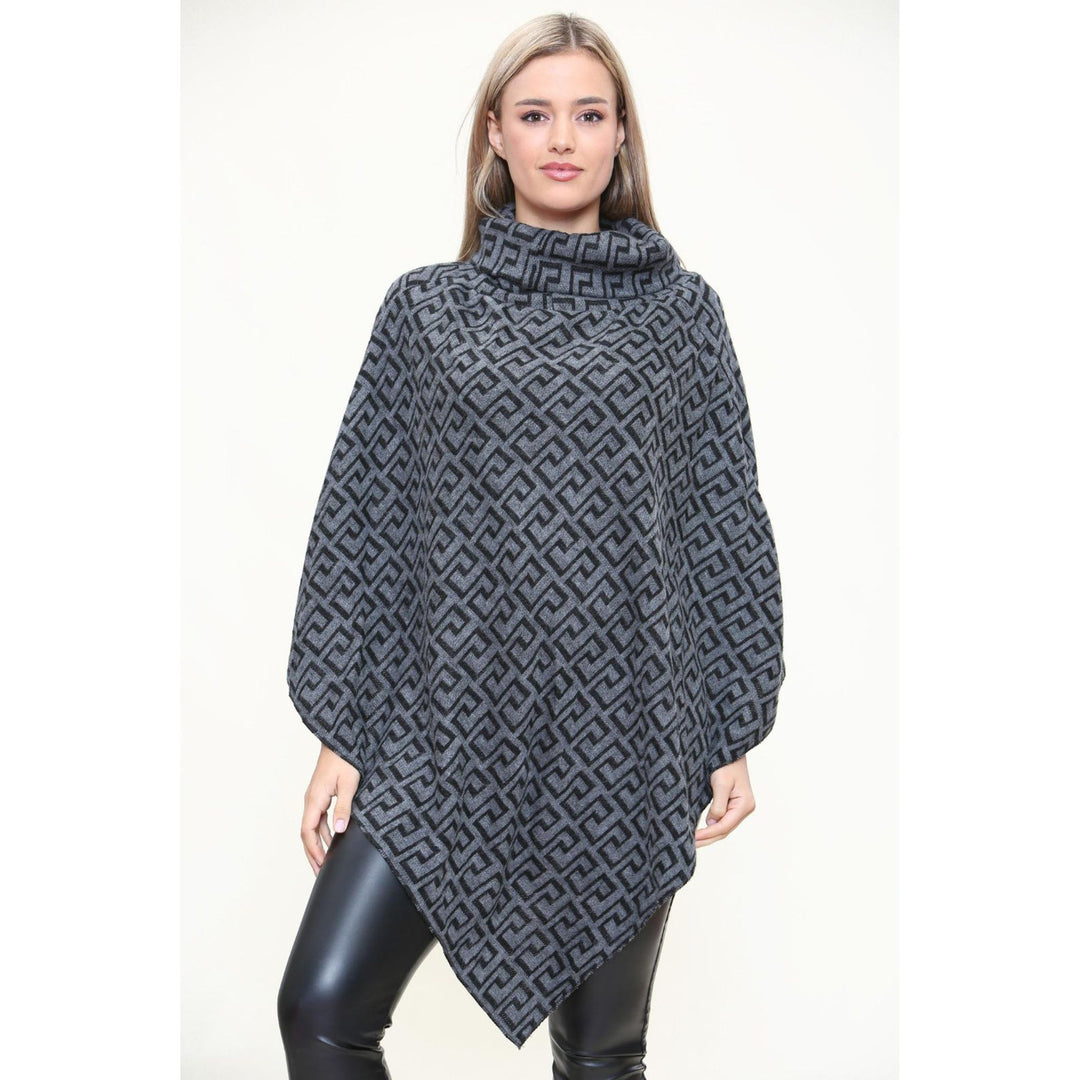 Italian High Neck Poncho