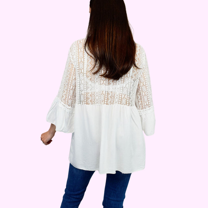 Back And Upper Lace Italian Top