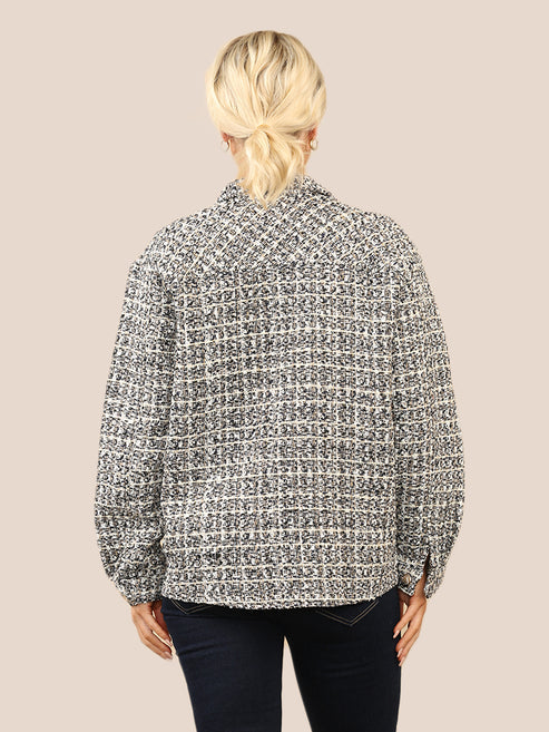 Textured Boucle Overshirt