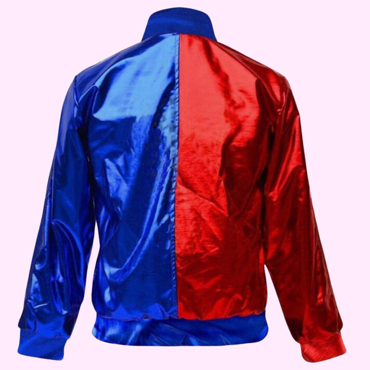 halloween Ladies Red Blue Bomber Jacket